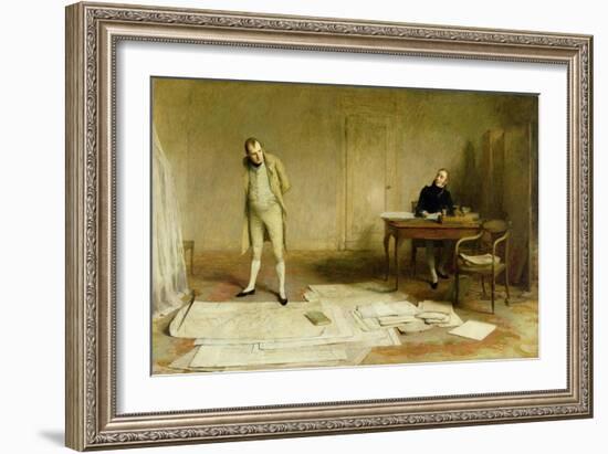 St. Helena 1816: Napoleon Dictating to Count Las Cases the Account of His Campaigns-William Quiller Orchardson-Framed Giclee Print