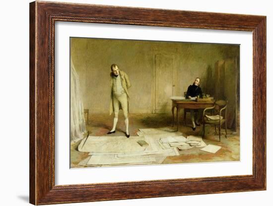 St. Helena 1816: Napoleon Dictating to Count Las Cases the Account of His Campaigns-William Quiller Orchardson-Framed Giclee Print