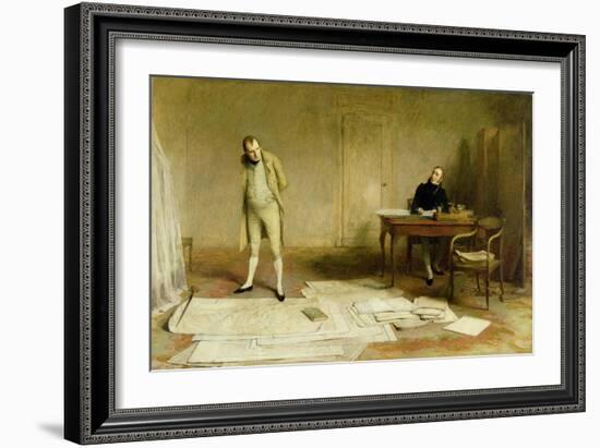 St. Helena 1816: Napoleon Dictating to Count Las Cases the Account of His Campaigns-William Quiller Orchardson-Framed Giclee Print