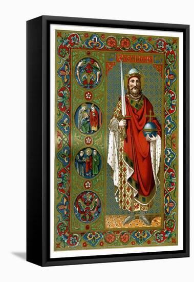 St Henry, Holy Roman Emperor, 1886-null-Framed Premier Image Canvas