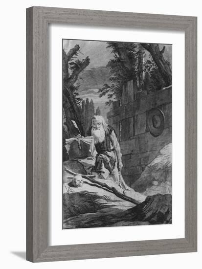 St Hilarion-Giovanni Battista Tiepolo-Framed Giclee Print