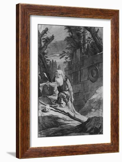 St Hilarion-Giovanni Battista Tiepolo-Framed Giclee Print