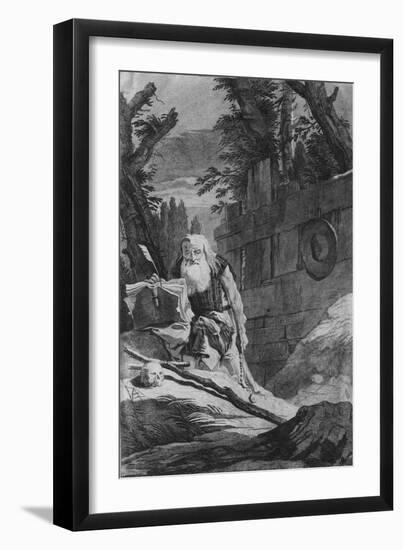 St Hilarion-Giovanni Battista Tiepolo-Framed Giclee Print