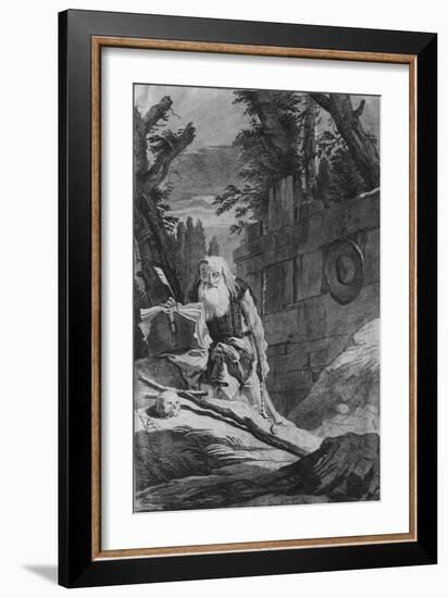 St Hilarion-Giovanni Battista Tiepolo-Framed Giclee Print