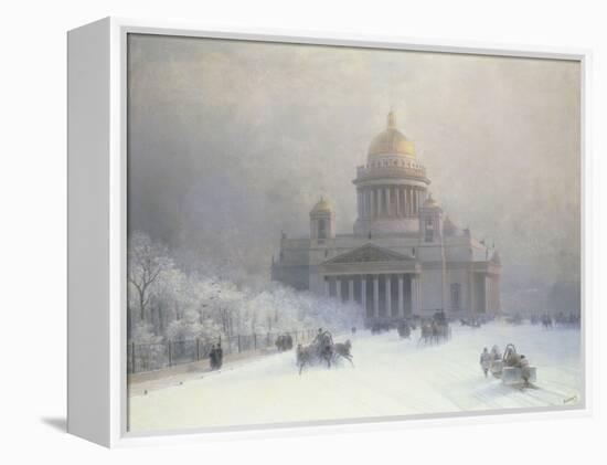 St Isaac's Cathedral, St Petersburg-Ivan Konstantinovich Aivazovsky-Framed Premier Image Canvas