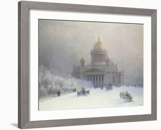 St Isaac's Cathedral, St Petersburg-Ivan Konstantinovich Aivazovsky-Framed Giclee Print