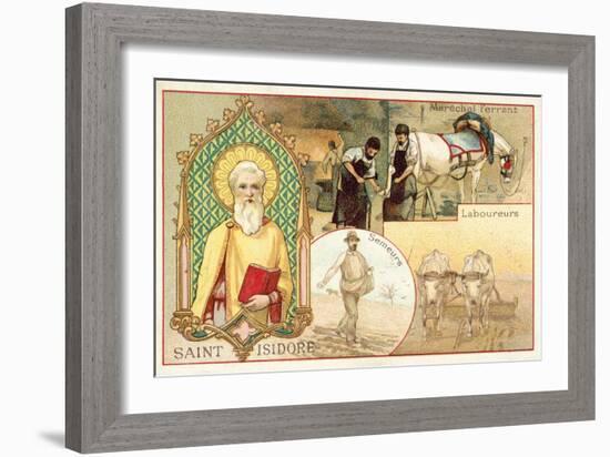 St Isidore, Patron Saint of Farmers and Day Labourers-null-Framed Giclee Print