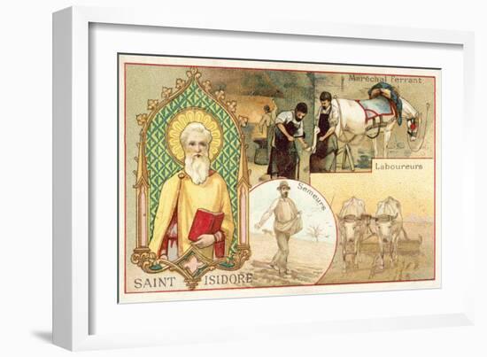 St Isidore, Patron Saint of Farmers and Day Labourers-null-Framed Giclee Print