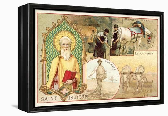 St Isidore, Patron Saint of Farmers and Day Labourers-null-Framed Premier Image Canvas