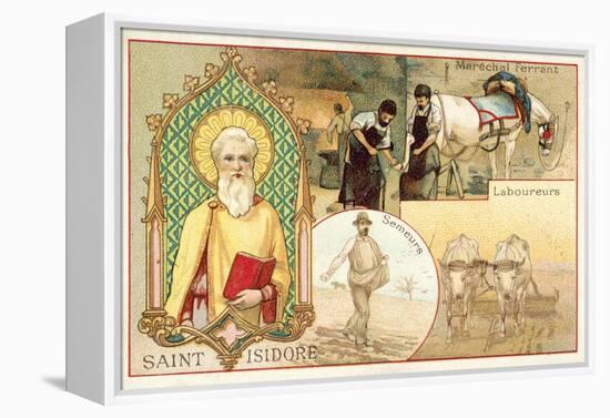 St Isidore, Patron Saint of Farmers and Day Labourers-null-Framed Premier Image Canvas