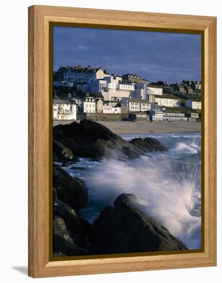 St Ives, Cornwall with Tate of the West-John Edward Linden-Framed Stretched Canvas