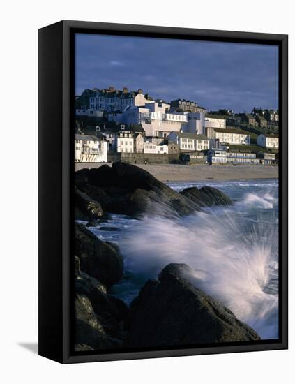 St Ives, Cornwall with Tate of the West-John Edward Linden-Framed Stretched Canvas