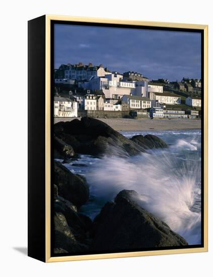 St Ives, Cornwall with Tate of the West-John Edward Linden-Framed Stretched Canvas