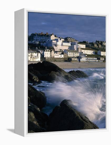 St Ives, Cornwall with Tate of the West-John Edward Linden-Framed Stretched Canvas