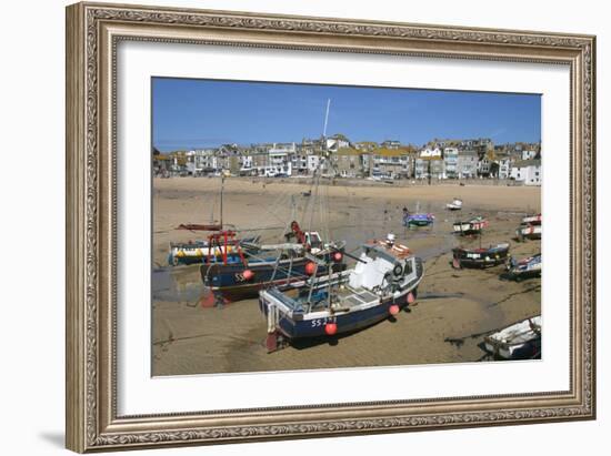 St Ives Harbour at Low Tide, Cornwall-Peter Thompson-Framed Photographic Print