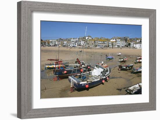 St Ives Harbour at Low Tide, Cornwall-Peter Thompson-Framed Photographic Print