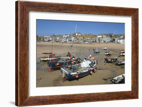 St Ives Harbour at Low Tide, Cornwall-Peter Thompson-Framed Photographic Print