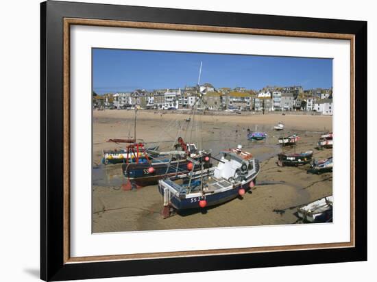 St Ives Harbour at Low Tide, Cornwall-Peter Thompson-Framed Photographic Print