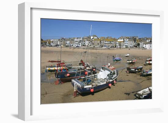 St Ives Harbour at Low Tide, Cornwall-Peter Thompson-Framed Photographic Print