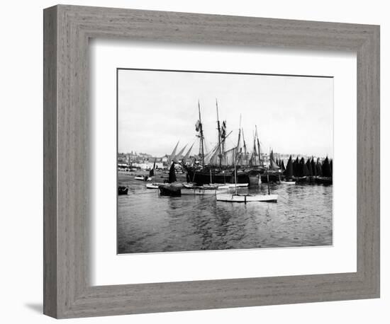 St Ives Harbour, C.1880-99-null-Framed Photographic Print