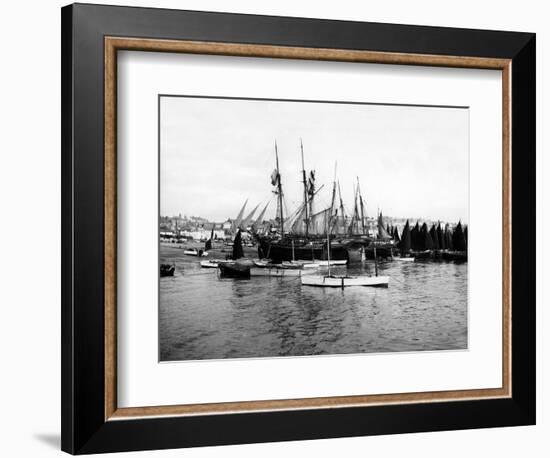 St Ives Harbour, C.1880-99-null-Framed Photographic Print