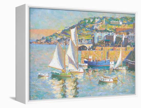 St. Ives Harbour - Dock-Arthur Hayward-Framed Stretched Canvas