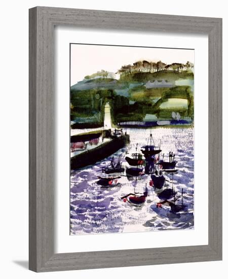 St. Ives Harbour, High Tide-Felicity House-Framed Giclee Print