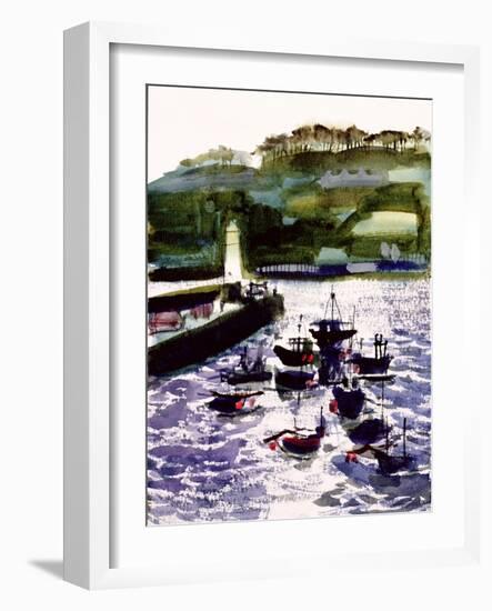 St. Ives Harbour, High Tide-Felicity House-Framed Giclee Print