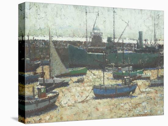 St. Ives Harbour - Marina-Arthur Hayward-Framed Stretched Canvas