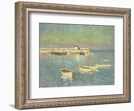 St. Ives Pier (Smeaton's Pier)-William E Osborn-Framed Giclee Print