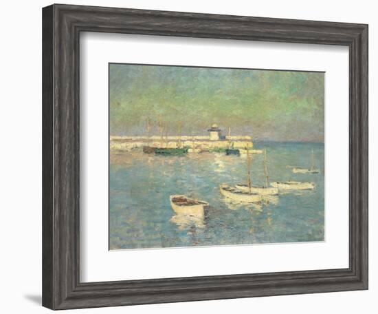 St. Ives Pier (Smeaton's Pier)-William E Osborn-Framed Giclee Print