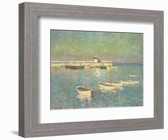 St. Ives Pier (Smeaton's Pier)-William E Osborn-Framed Giclee Print