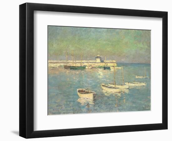 St. Ives Pier (Smeaton's Pier)-William E Osborn-Framed Giclee Print