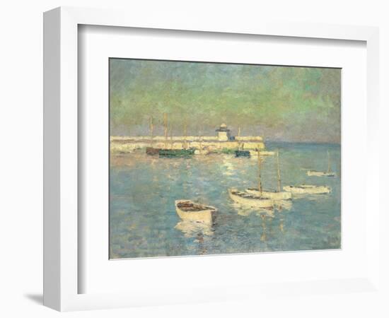 St. Ives Pier (Smeaton's Pier)-William E Osborn-Framed Giclee Print