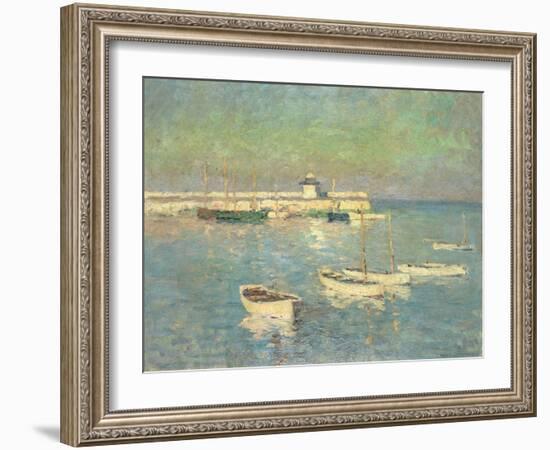 St. Ives Pier (Smeaton's Pier)-William E Osborn-Framed Giclee Print