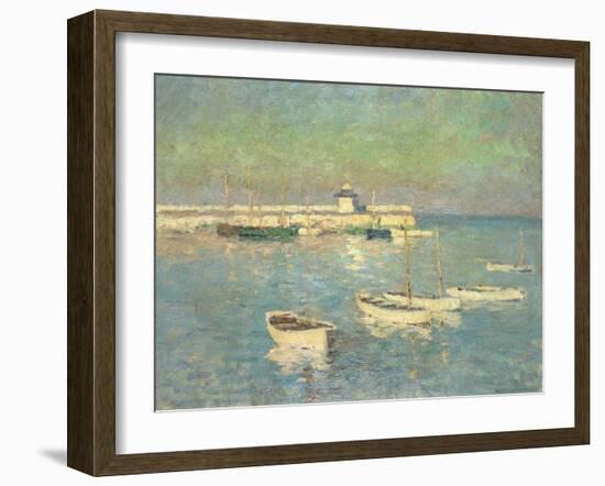 St. Ives Pier (Smeaton's Pier)-William E Osborn-Framed Giclee Print