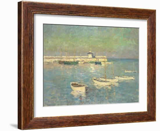 St. Ives Pier (Smeaton's Pier)-William E Osborn-Framed Giclee Print