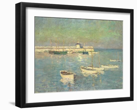 St. Ives Pier (Smeaton's Pier)-William E Osborn-Framed Giclee Print