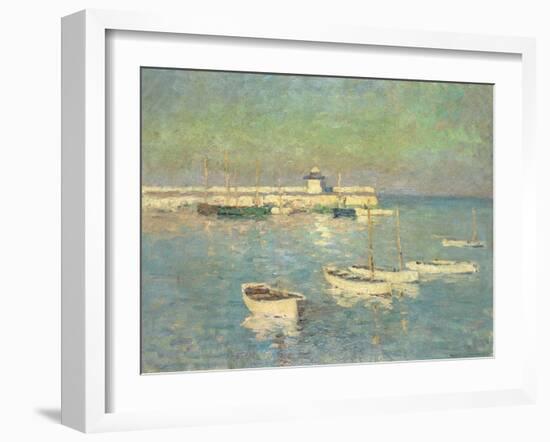 St. Ives Pier (Smeaton's Pier)-William E Osborn-Framed Giclee Print