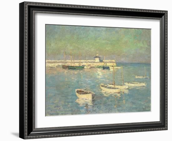 St. Ives Pier (Smeaton's Pier)-William E Osborn-Framed Giclee Print