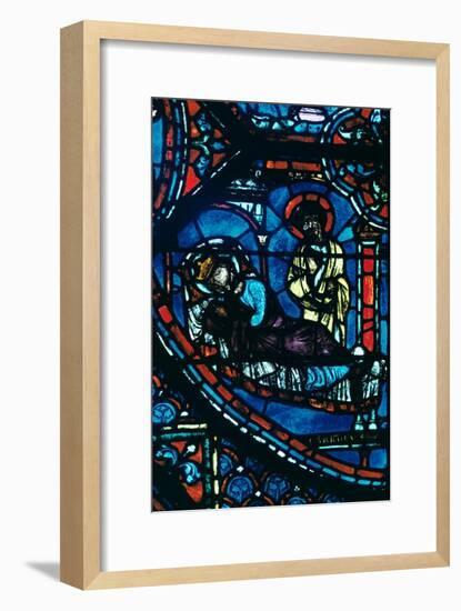 St James appears to Charlemagne in a dream, stained glass, Chartres Cathedral, France, c1225-Unknown-Framed Giclee Print