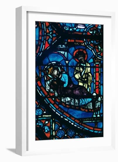 St James appears to Charlemagne in a dream, stained glass, Chartres Cathedral, France, c1225-Unknown-Framed Giclee Print