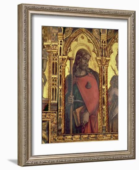 St. James, Detail from the San Martino Polyptych-Carlo Crivelli-Framed Giclee Print