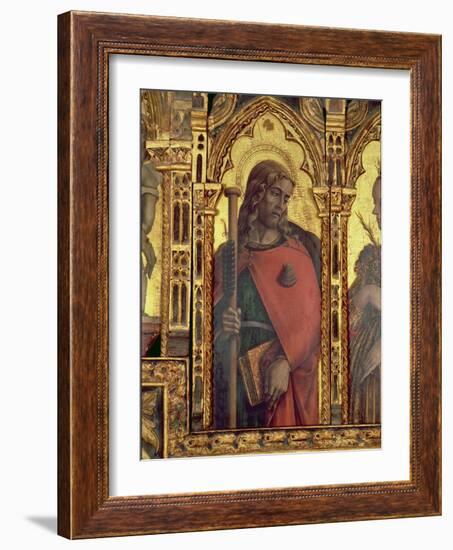 St. James, Detail from the San Martino Polyptych-Carlo Crivelli-Framed Giclee Print