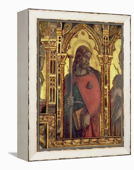 St. James, Detail from the San Martino Polyptych-Carlo Crivelli-Framed Premier Image Canvas