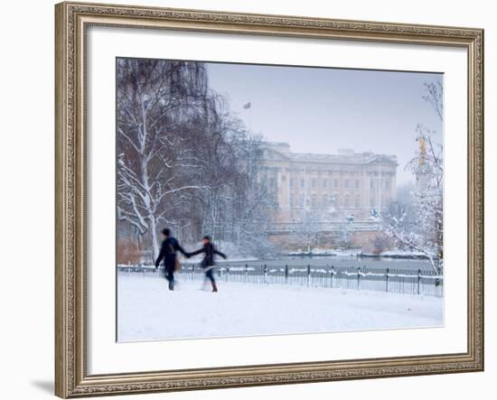 St James Park and Buckingham Palace, London, England, UK-Alan Copson-Framed Photographic Print