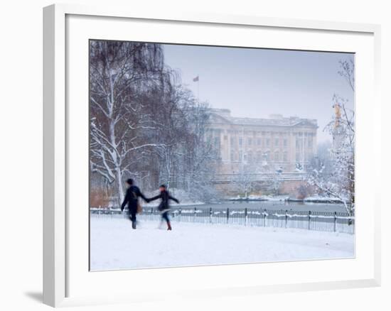 St James Park and Buckingham Palace, London, England, UK-Alan Copson-Framed Photographic Print