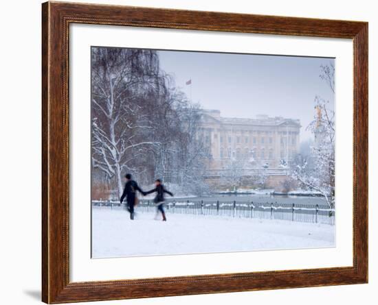 St James Park and Buckingham Palace, London, England, UK-Alan Copson-Framed Photographic Print
