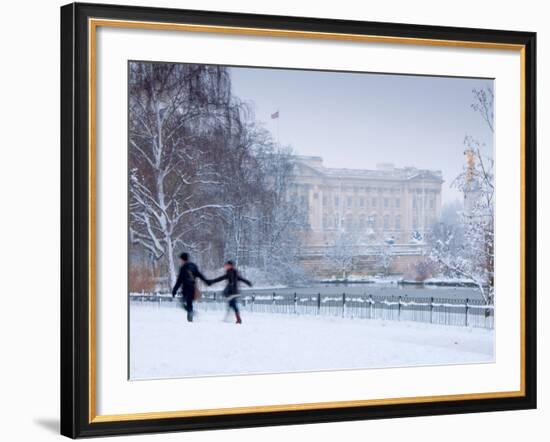 St James Park and Buckingham Palace, London, England, UK-Alan Copson-Framed Photographic Print