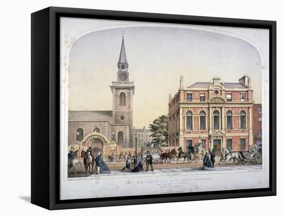 St James's Church, Piccadilly and the New Vestry Hall, London, C1856-Robert Dudley-Framed Premier Image Canvas